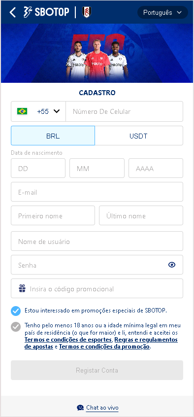 SBOTOP Registration Form